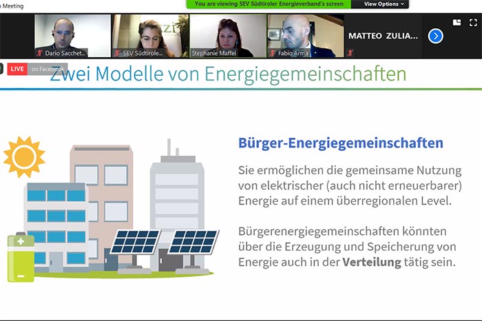 Screenshot Webinar Bürger - Energiegemeinschaften